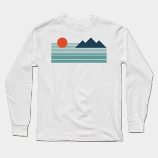 Retro Mountain Lines Long Sleeve T-Shirt